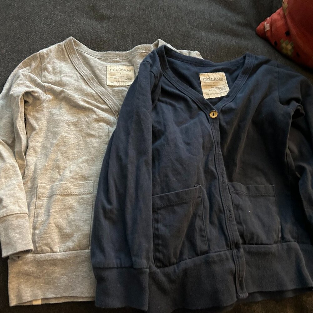 🧸💙 Lot of 2 Mini Mioche Kids Cardigans – Size 4 💙🧸
